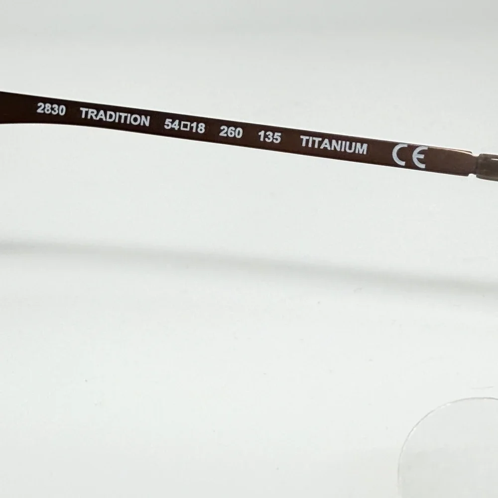 Skaga 2830 Tradition Titanium Eyeglasses Frames Brown 54-18-135 260 21586‎